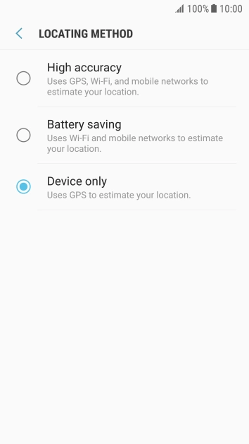 If you select High accuracy, your phone can find your exact position using the GPS satellites, the mobile network and nearby Wi-Fi networks. Satellite-based GPS requires a clear view of the sky.