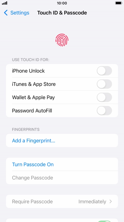 Press Add a Fingerprint... and follow the instructions on the screen to add your fingerprint.