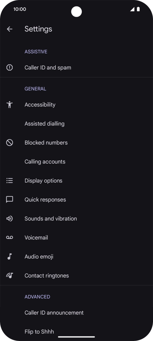 Press Calling accounts.