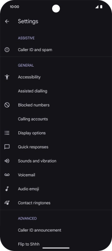 Press Calling accounts.