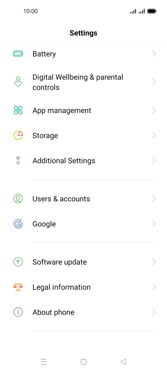 Press Users & accounts.