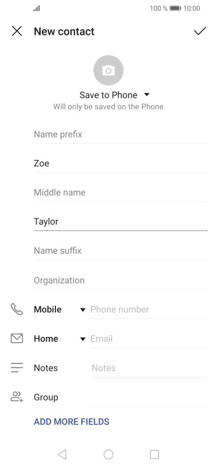 Press Phone number and key in the required phone number.