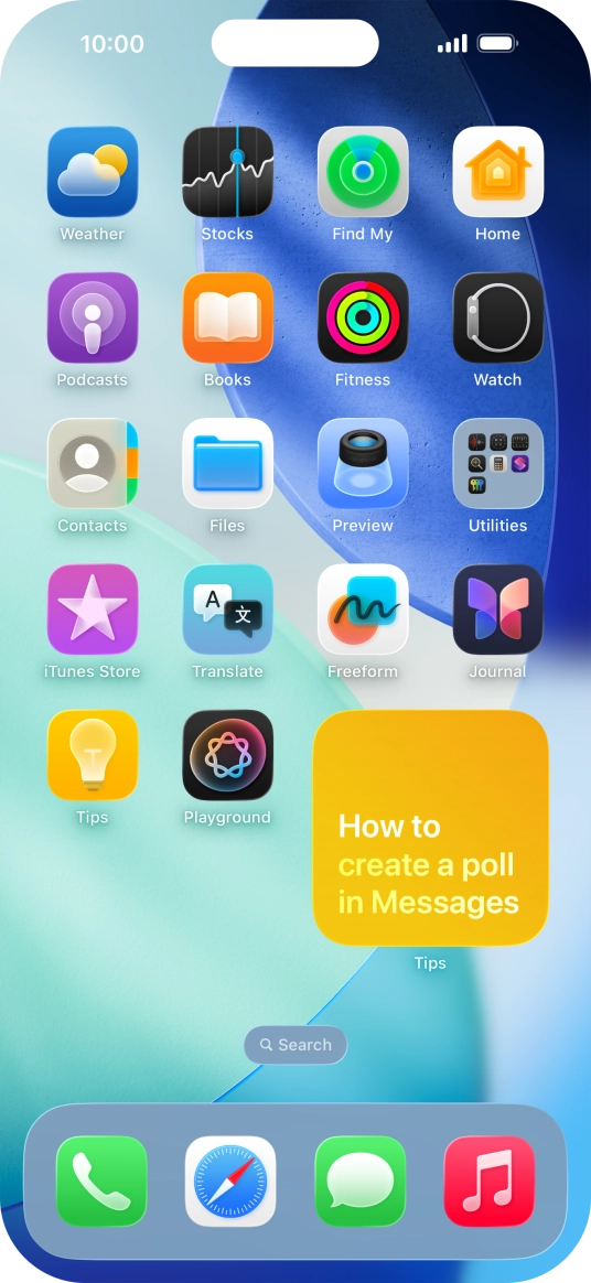 If you're using a Widget Stack: slide up or down on the stack to select the required widget.