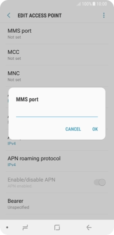 Key in 8080 and press OK.