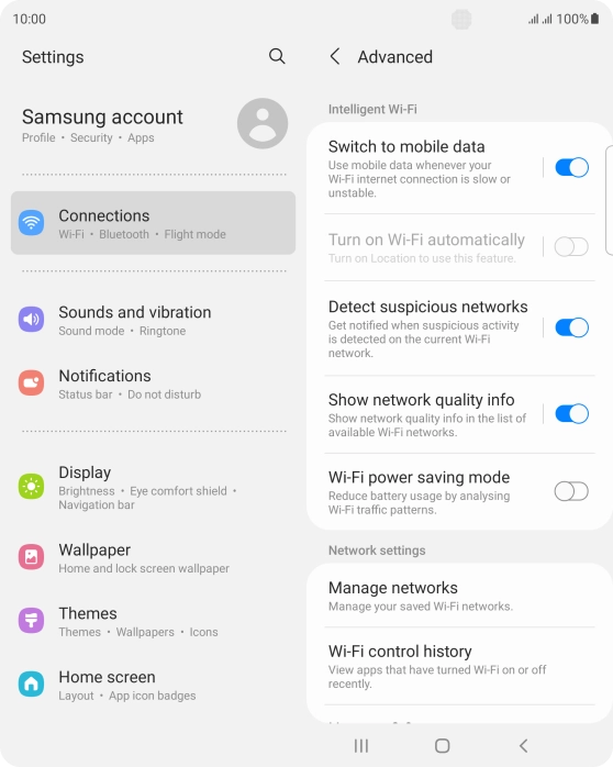 Press the indicator next to 