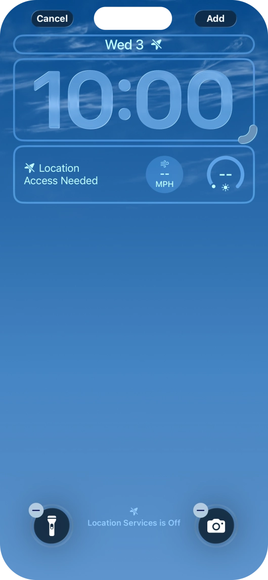 To customise the way the lock screen date is displayed, press the date widget and follow the instructions on the screen to find the required widget display mode.
