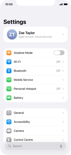 Press Personal Hotspot.