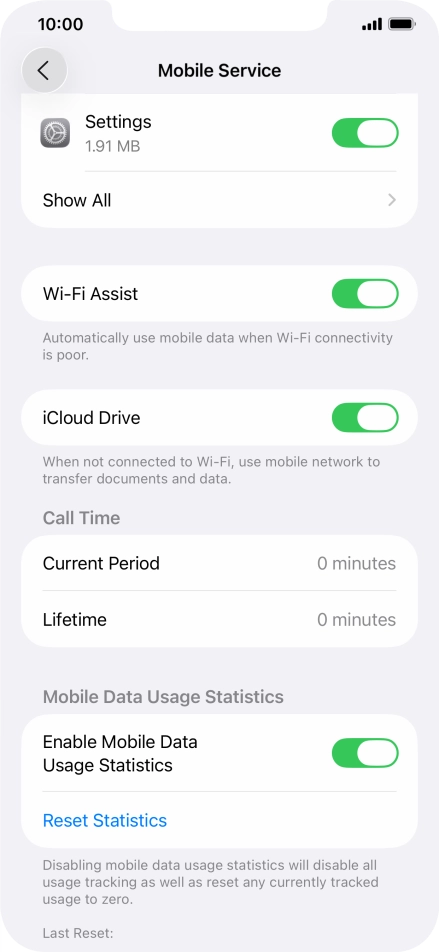 Press the indicator next to 