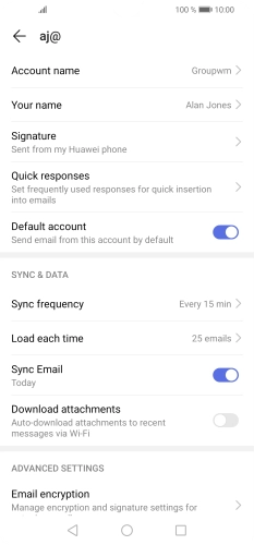 Press Account name and key in the required name.