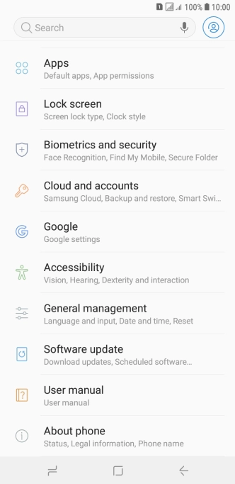 Press Cloud and accounts.