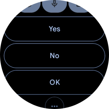 Press the required reply.