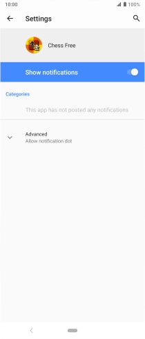 Press the indicator next to 