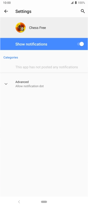 Press the indicator next to 