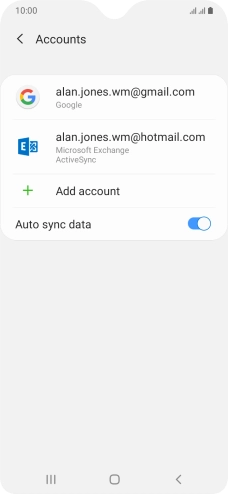 If this screen is displayed, you email account has been recognised and set up automatically. Follow the instructions on the screen to key in more information and finish setting up your phone.