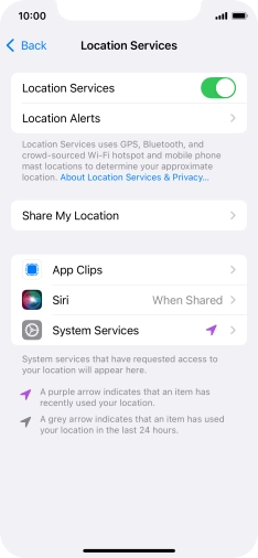 Press the required app.