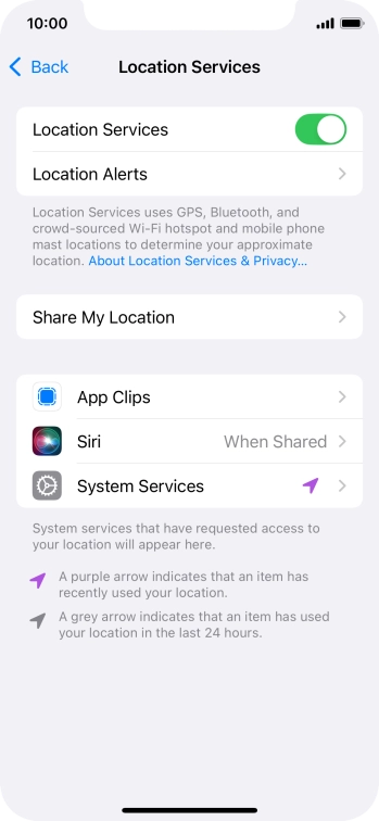Press the required app.