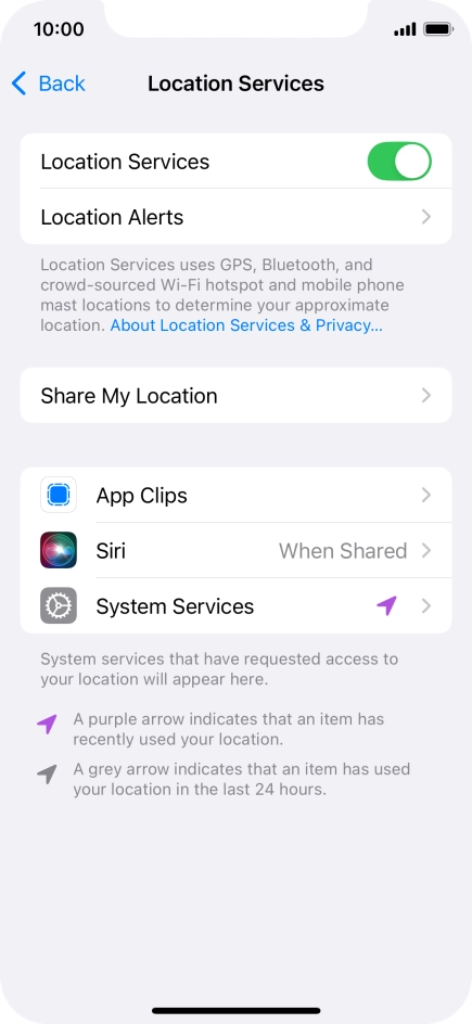 Press the required app.