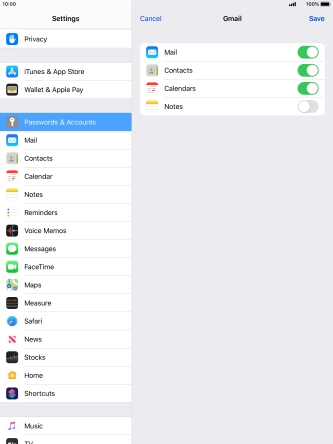 If this screen is displayed, you email account has been recognised and set up automatically. Follow the instructions on the screen to key in more information and finish setting up your tablet.