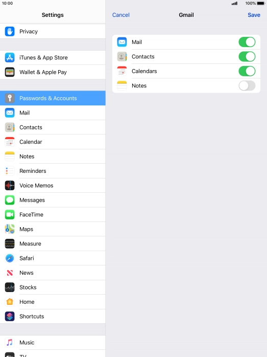 If this screen is displayed, you email account has been recognised and set up automatically. Follow the instructions on the screen to key in more information and finish setting up your tablet.