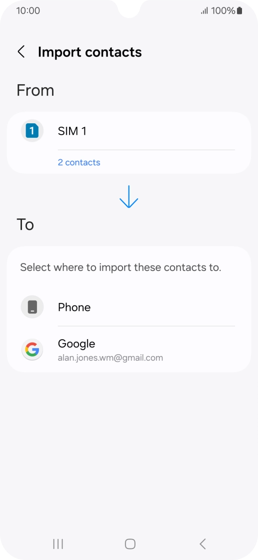 Press the required Google account.