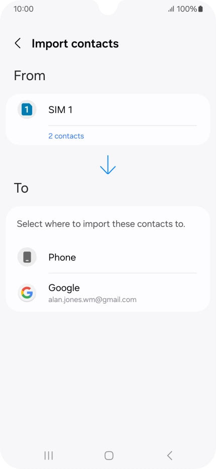 Press the required Google account.