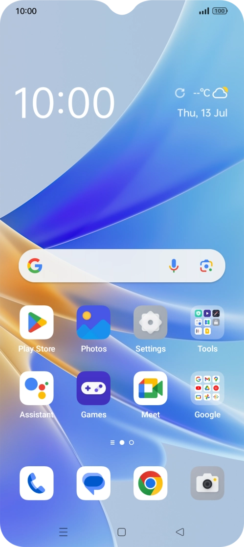 Slide two fingers downwards starting from the top of the screen.