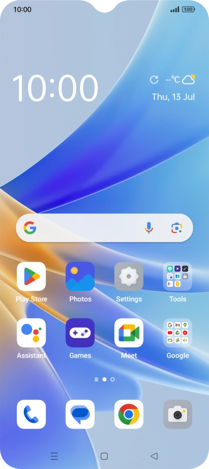 Slide two fingers downwards starting from the top of the screen.