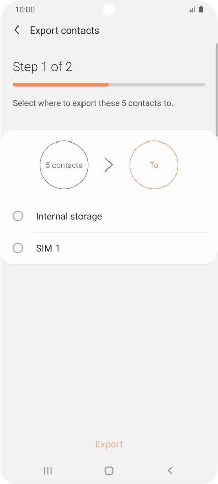 Press the name of the SIM.