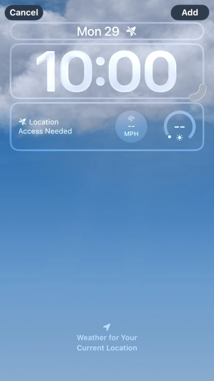 To customise the way the lock screen date is displayed, press the date widget and follow the instructions on the screen to find the required widget display mode.