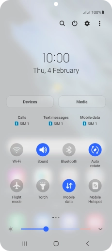 Press the settings icon.