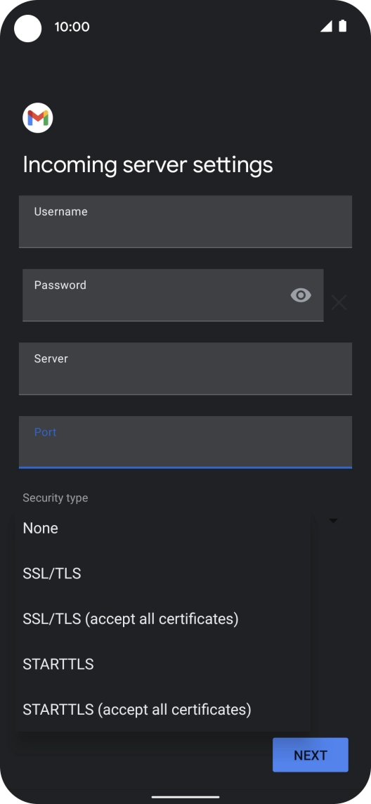 Press None to turn off the function.