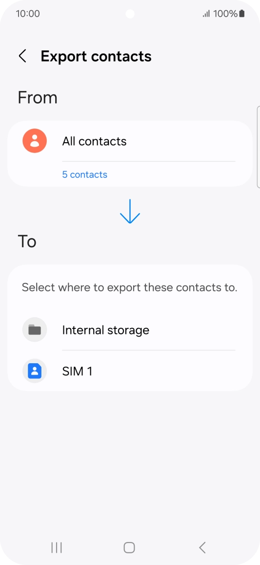 Press the name of the SIM.