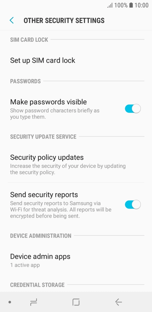 Press Set up SIM card lock.