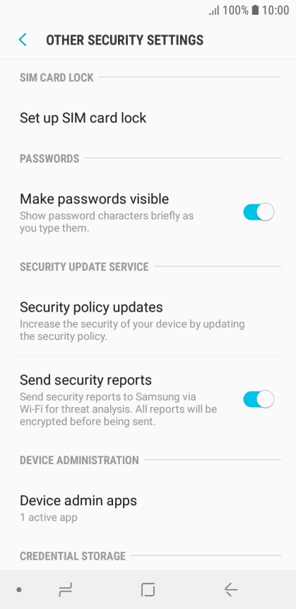 Press Set up SIM card lock.