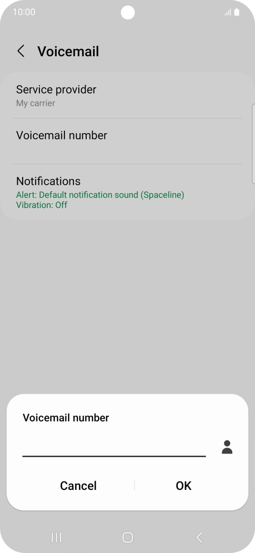 Key in +447953222222 and press OK.