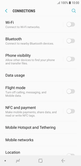 Press Mobile networks.