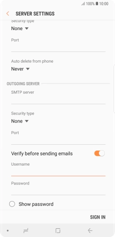 Press the field below 