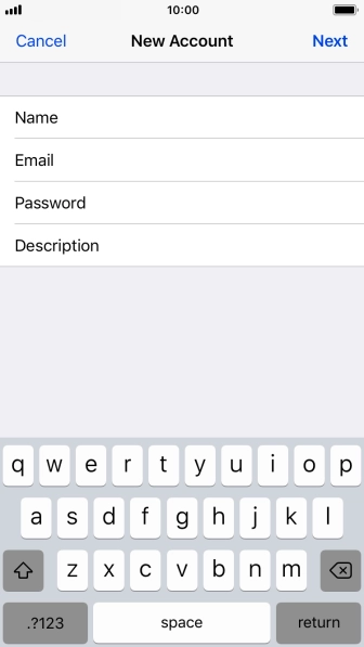 Press Description and key in the required name.