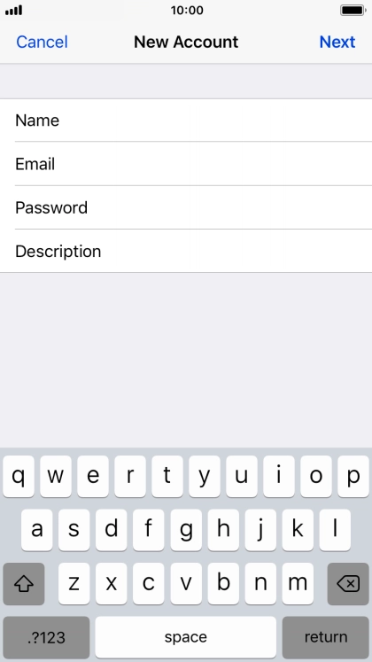Press Description and key in the required name.