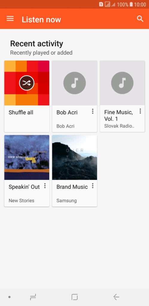 Slide your finger right starting from the left side of the screen.