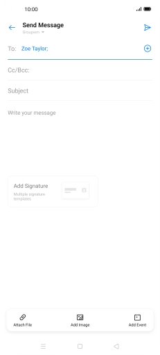 Press Subject and key in the required subject.