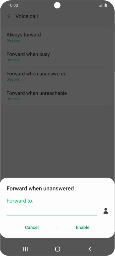 Key in +447953222222 and press Enable.