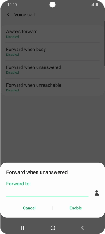 Key in +447953222222 and press Enable.