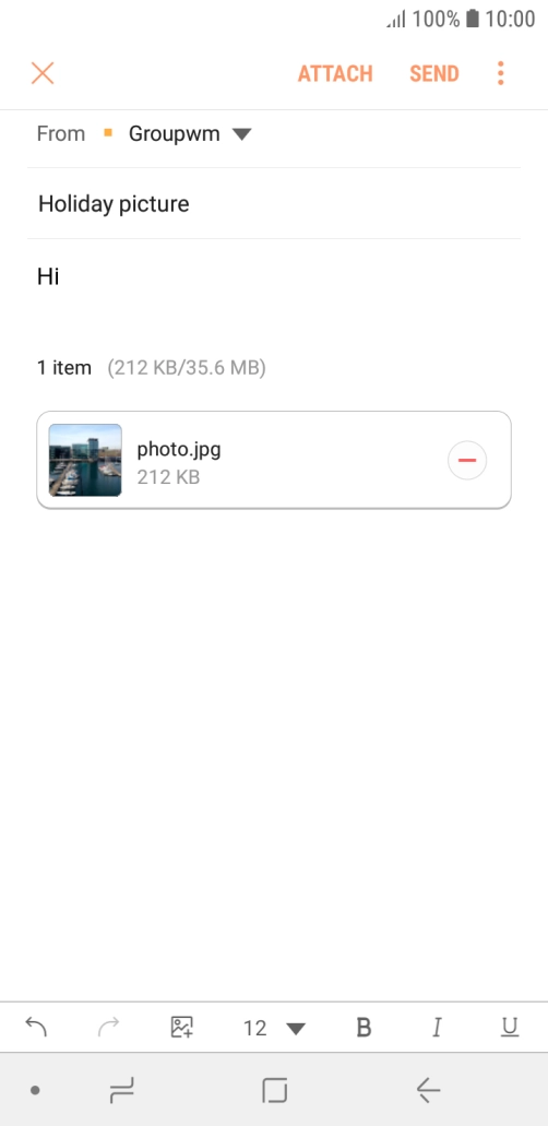 Press SEND when you've finished your email.