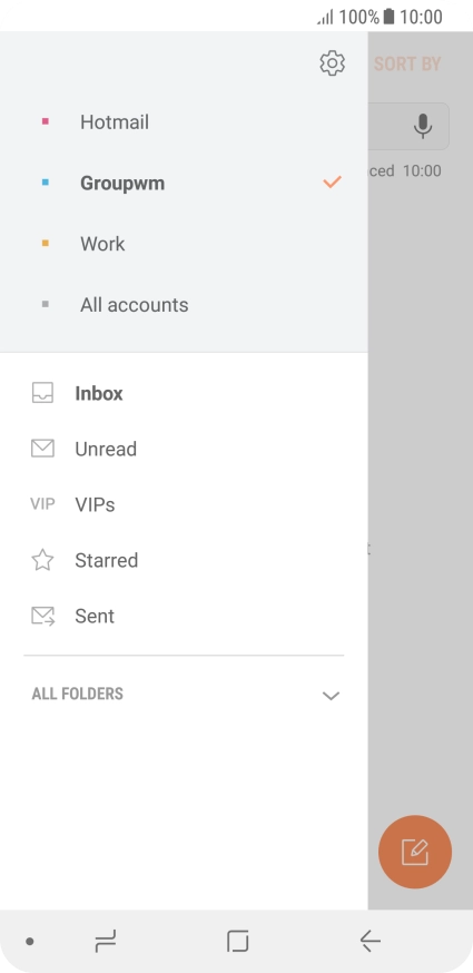 Press the settings icon.