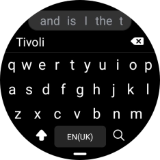 Key in the required destination and press the search icon.