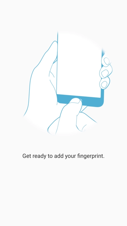 Follow the instructions on the screen to create the phone lock code using your fingerprint.