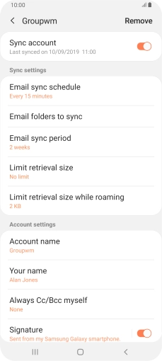 Press the indicator next to 