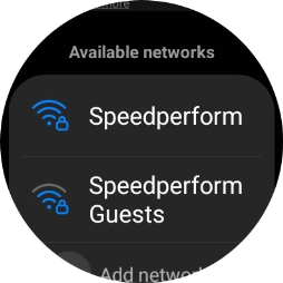 Press the required Wi-Fi network.