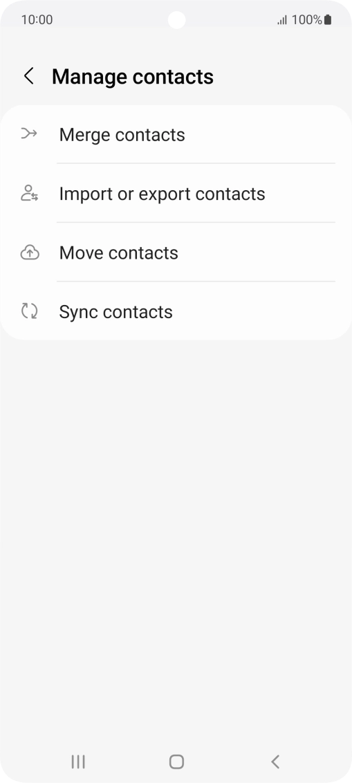 Press Import or export contacts.